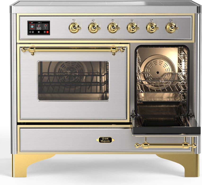 Ilve UMDIB40NR3SSG Stainless Steel With Brass Trim