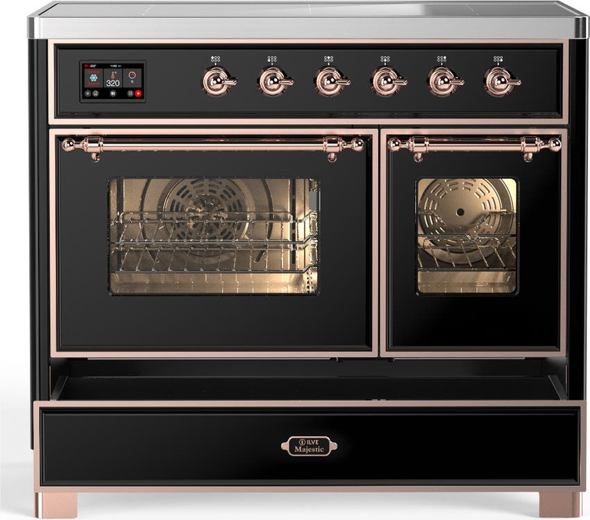 Ilve UMDIB40NR3BKP Glossy Black With Copper Trim