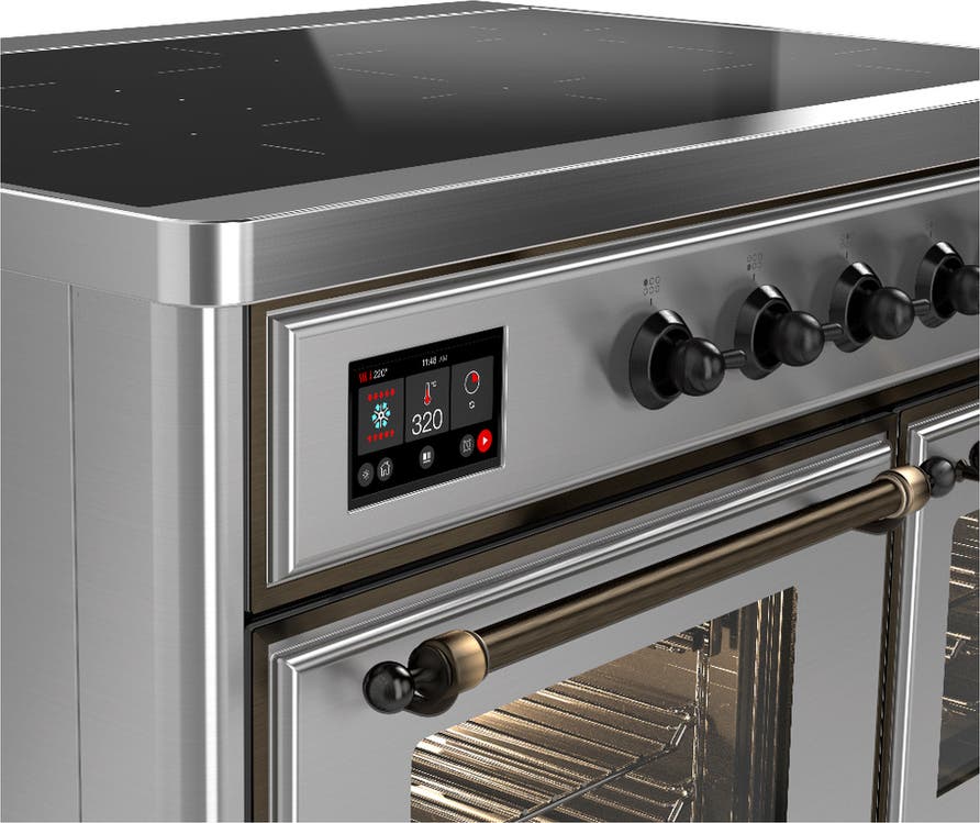 Ilve UMDIB40NR3SSB Stainless Steel With Burnished Trim
