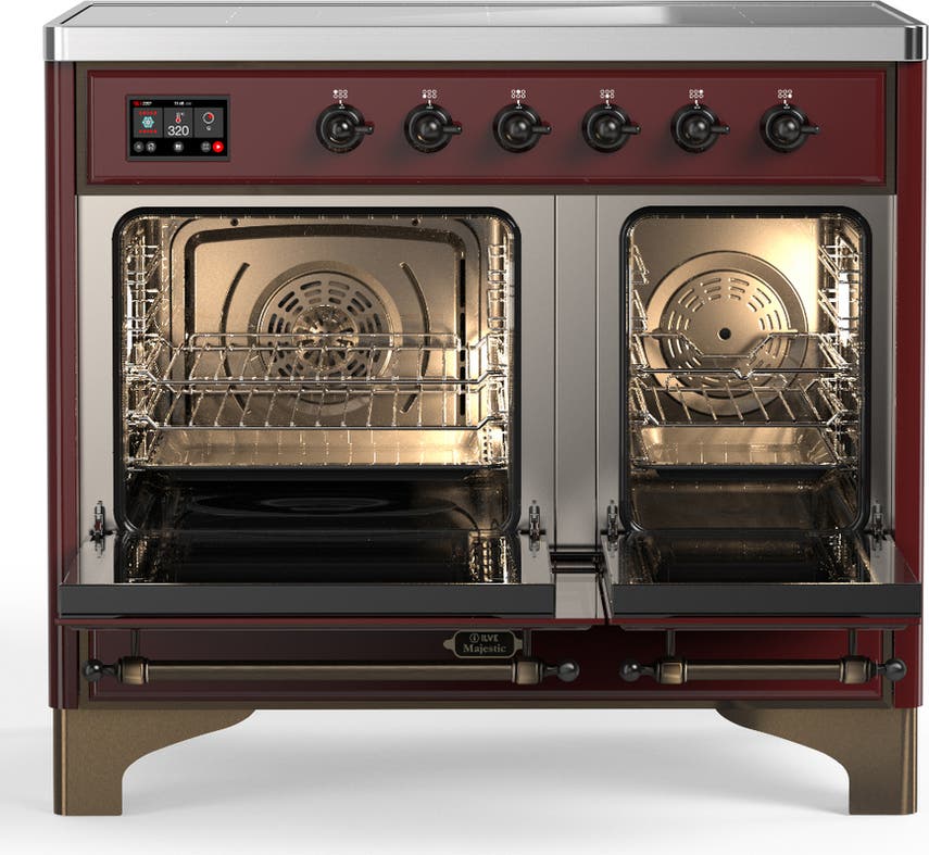Ilve UMDIB40NR3BUB Burgundy With Burnished Trim