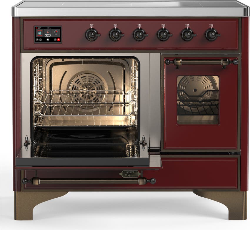 Ilve UMDIB40NR3BUB Burgundy With Burnished Trim