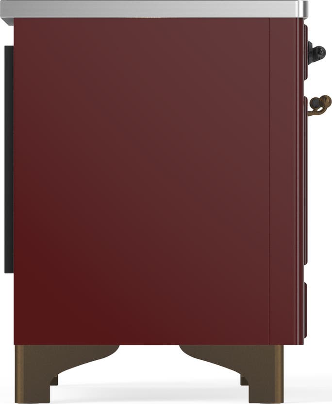 Ilve UMDIB40NR3BUB Burgundy With Burnished Trim