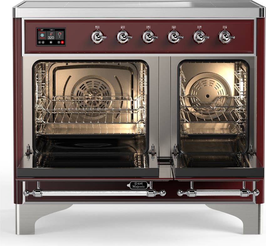 Ilve UMDIB40NR3BUC Burgundy With Chrome Trim