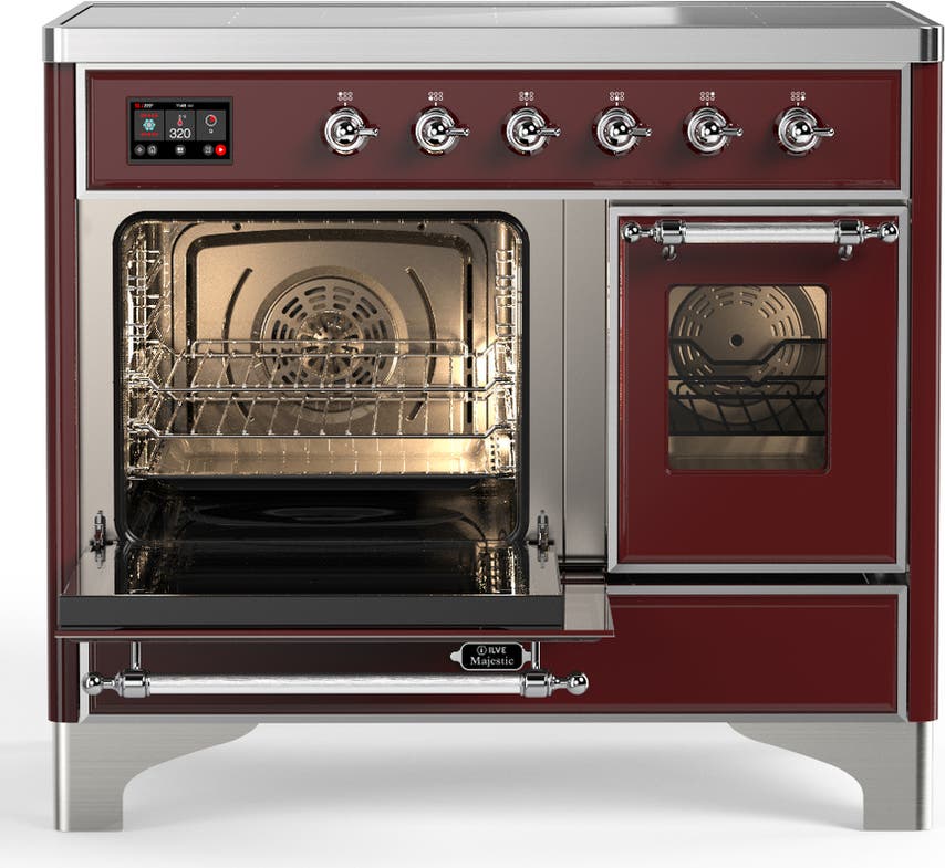 Ilve UMDIB40NR3BUC Burgundy With Chrome Trim
