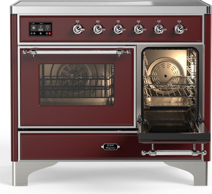 Ilve UMDIB40NR3BUC Burgundy With Chrome Trim