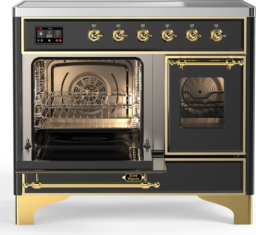 Ilve UMDIB40NR3MGG Matte Graphite With Brass Trim