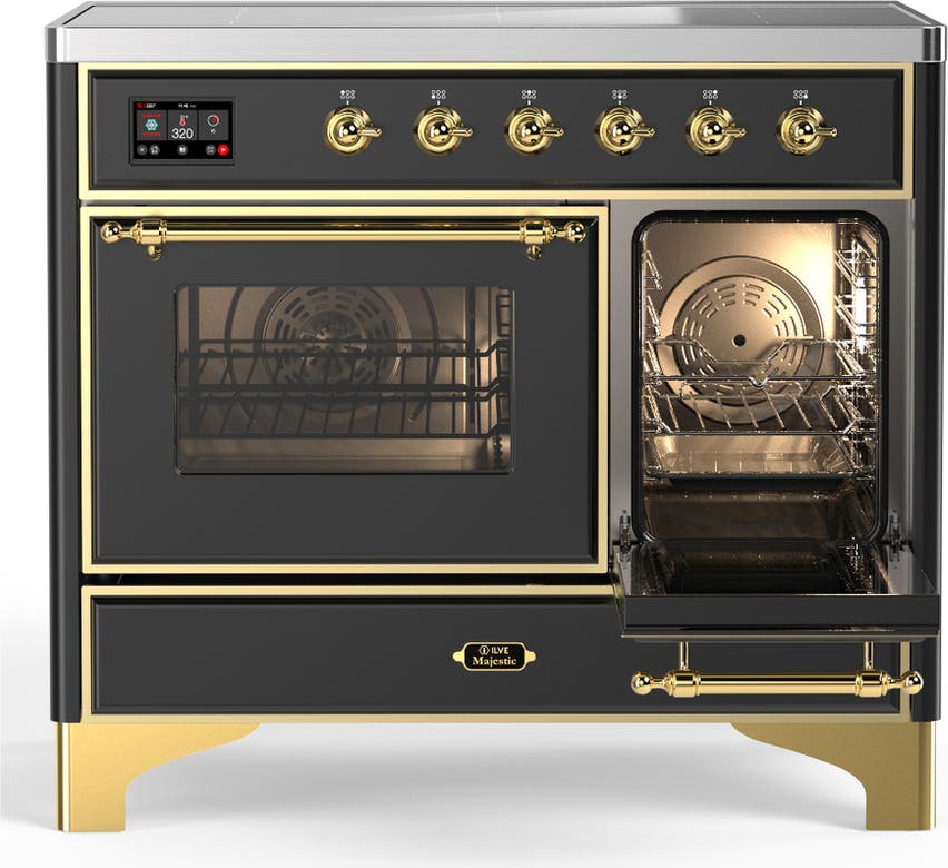 Ilve UMDIB40NR3MGG Matte Graphite With Brass Trim
