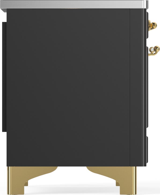 Ilve UMDIB40NR3MGG Matte Graphite With Brass Trim
