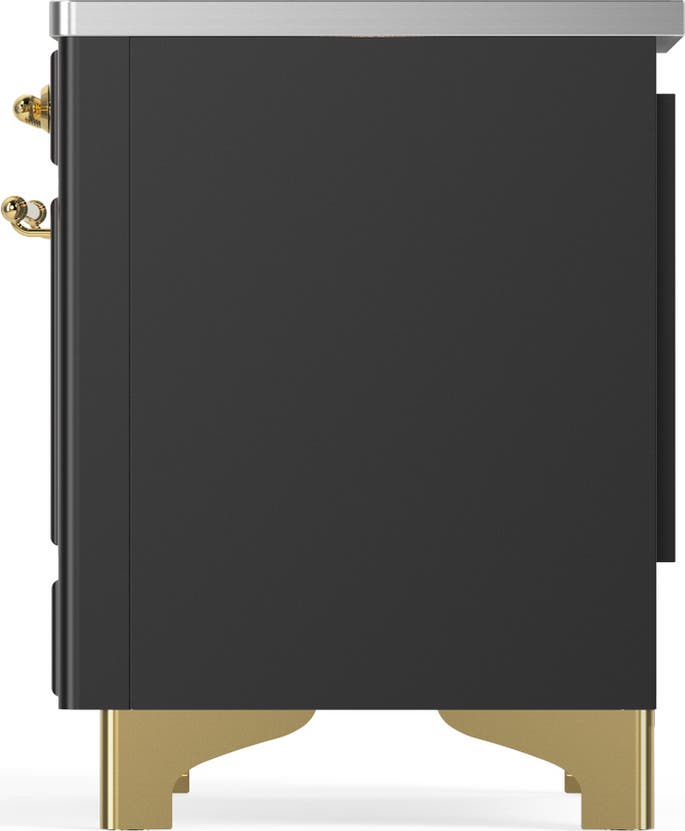 Ilve UMDIB40NR3MGG Matte Graphite With Brass Trim