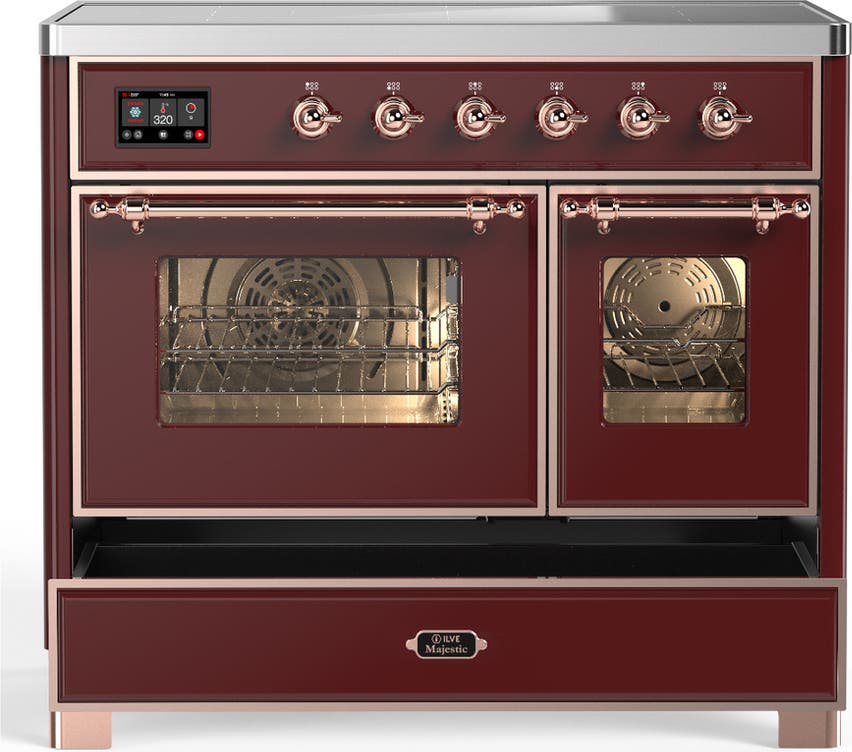 Ilve UMDIB40NR3BUP Burgundy With Copper Trim
