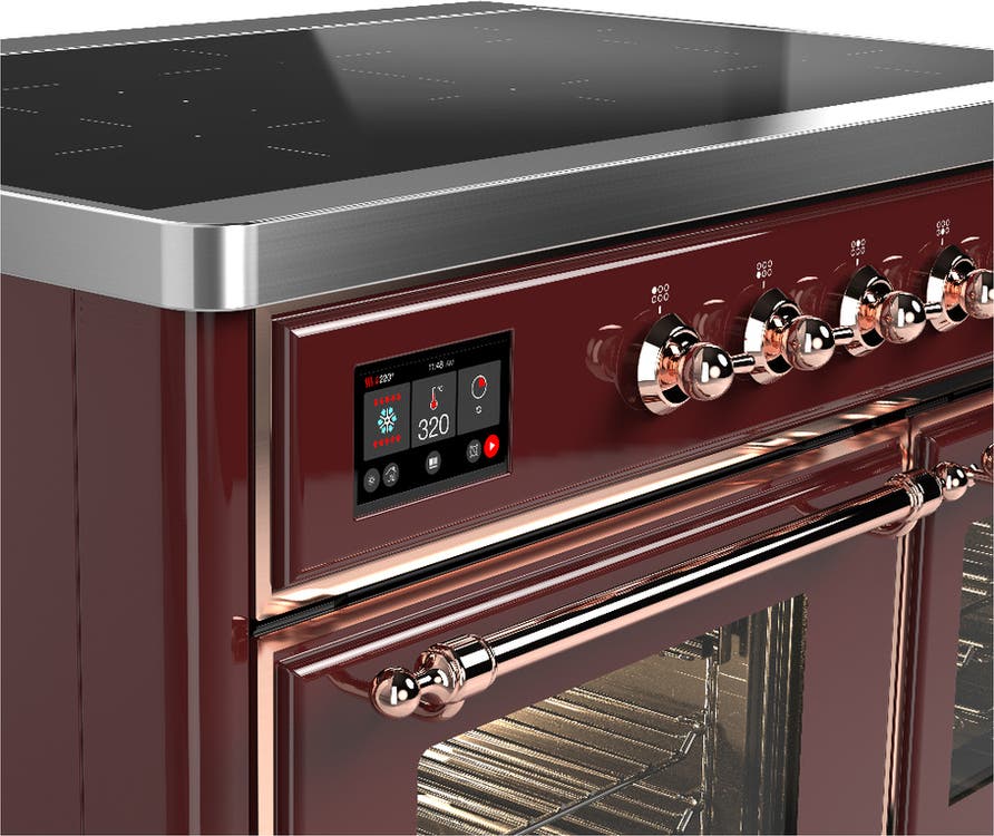 Ilve UMDIB40NR3BUP Burgundy With Copper Trim