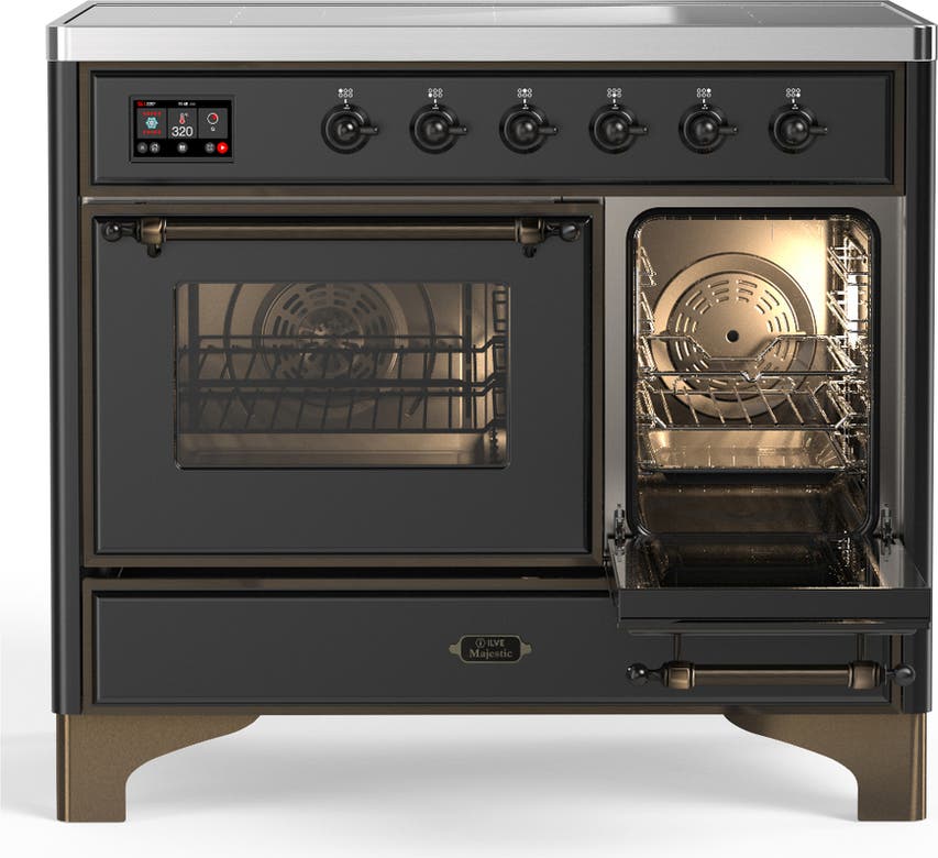 Ilve UMDIB40NR3MGB Matte Graphite With Burnished Trim