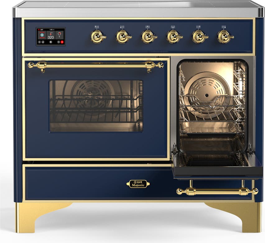 Ilve UMDIB40NR3MBG Midnight Blue With Brass Trim