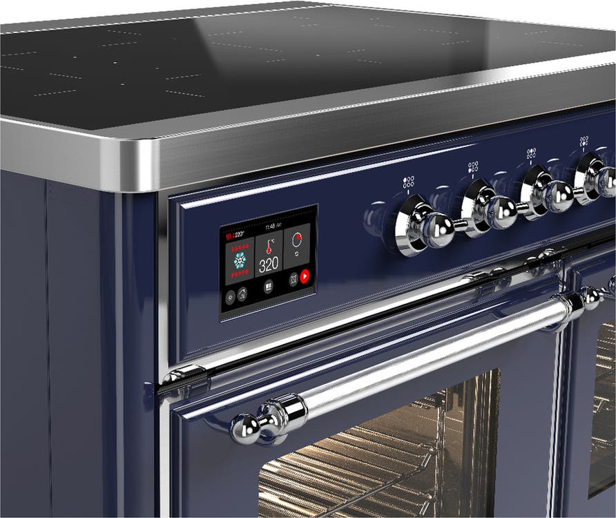 Ilve UMDIB40NR3MBC Midnight Blue With Chrome Trim