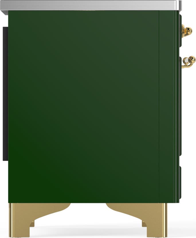Ilve UMDIB40NR3EGG Emerald Green With Brass Trim