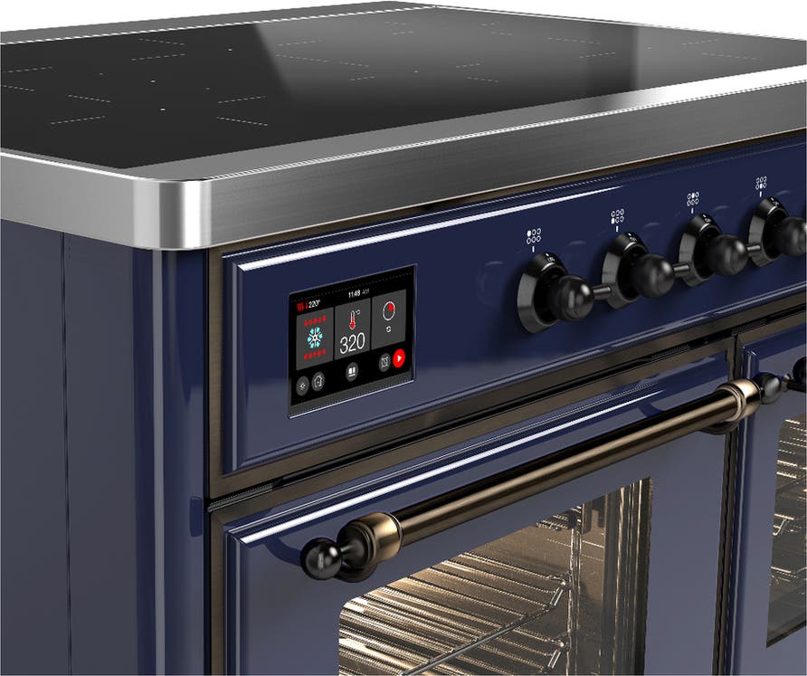 Ilve UMDIB40NR3MBB Midnight Blue With Burnished Trim