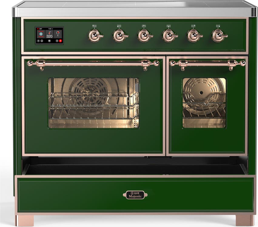 Ilve UMDIB40NR3EGP Emerald Green With Copper Trim
