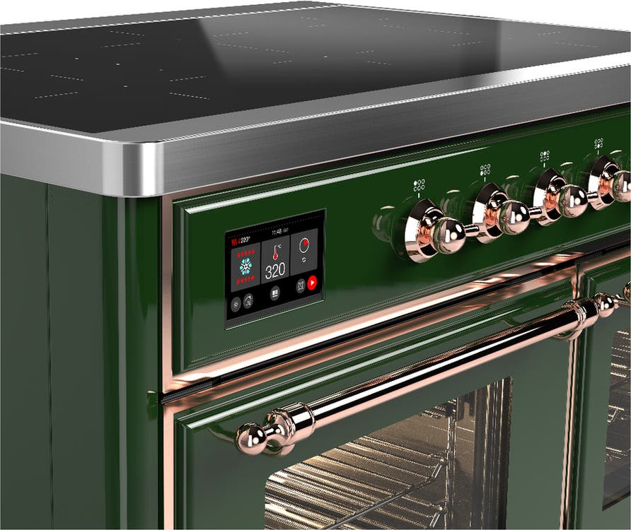 Ilve UMDIB40NR3EGP Emerald Green With Copper Trim