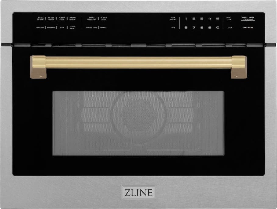 Zline MWOZ24SSCB Durasnow Stainless Steel With Champagne Bronze Acc...