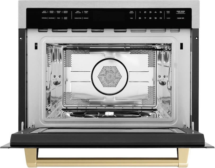 Zline MWOZ24SSCB Durasnow Stainless Steel With Champagne Bronze Acc...