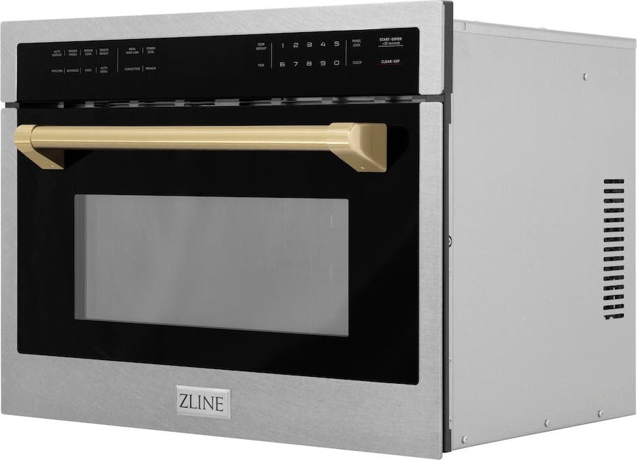 Zline MWOZ24SSCB Durasnow Stainless Steel With Champagne Bronze Acc...