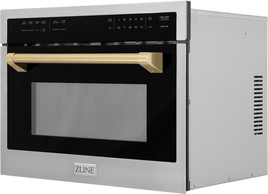 Zline MWOZ24CB Stainless Steel And Champagne Bronze Accents