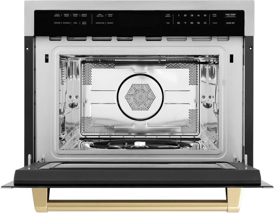 Zline MWOZ24CB Stainless Steel And Champagne Bronze Accents