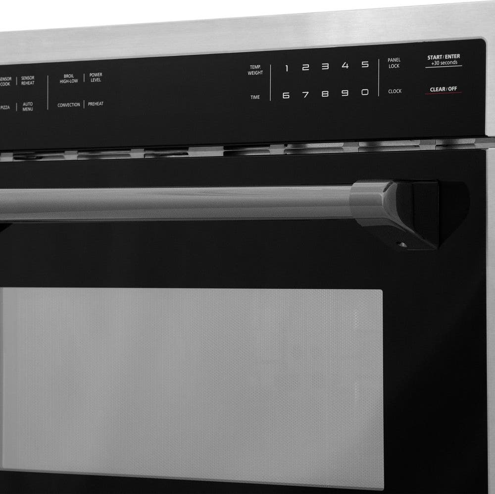 Zline MWOZ24MB Stainless Steel And Matte Black Accents