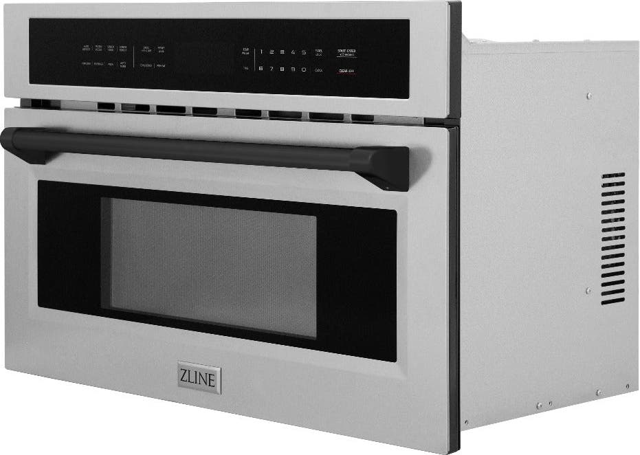 Zline MWOZ30MB Stainless Steel And Matte Black Accents