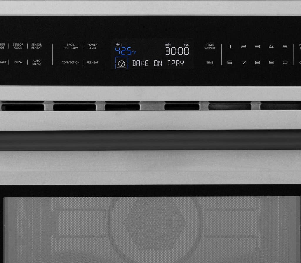 Zline MWOZ30MB Stainless Steel And Matte Black Accents