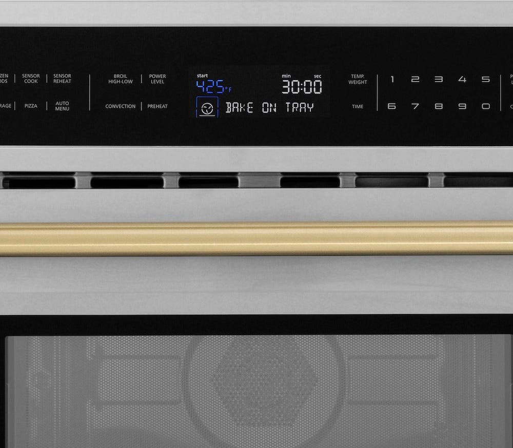 Zline MWOZ30CB Stainless Steel And Champagne Bronze Accents