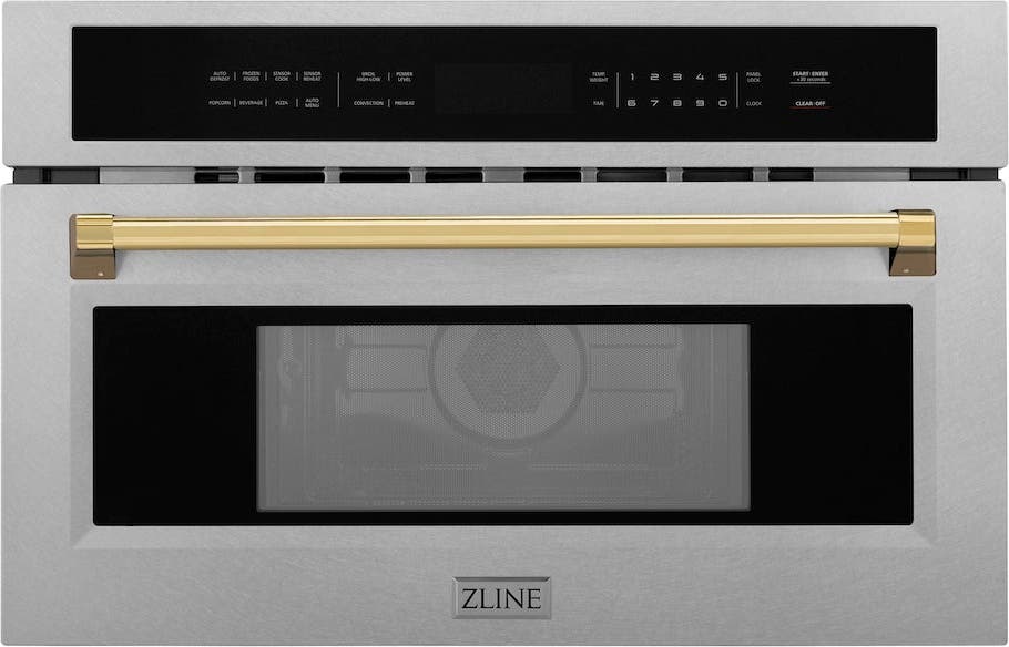 Zline MWOZ30SSG Fingerprint Resistant Stainless Steel And Gold Acc...
