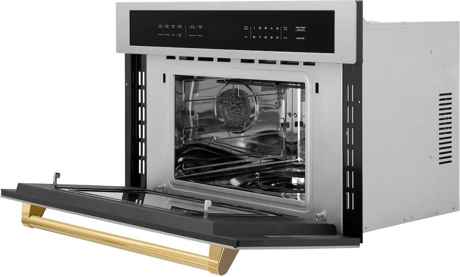 Zline MWOZ30SSG Fingerprint Resistant Stainless Steel And Gold Acc...