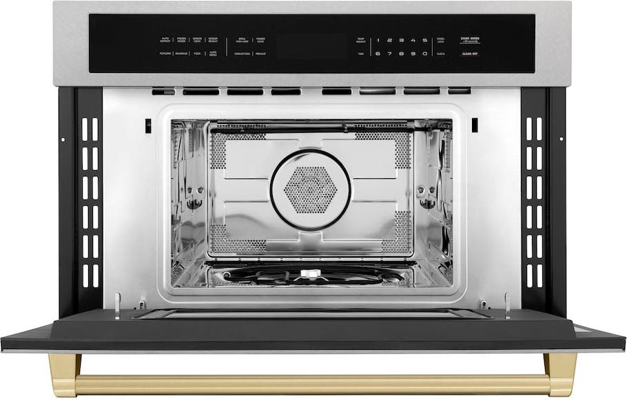 Zline MWOZ30SSCB Fingerprint Resistant Stainless Steel And Champagn...