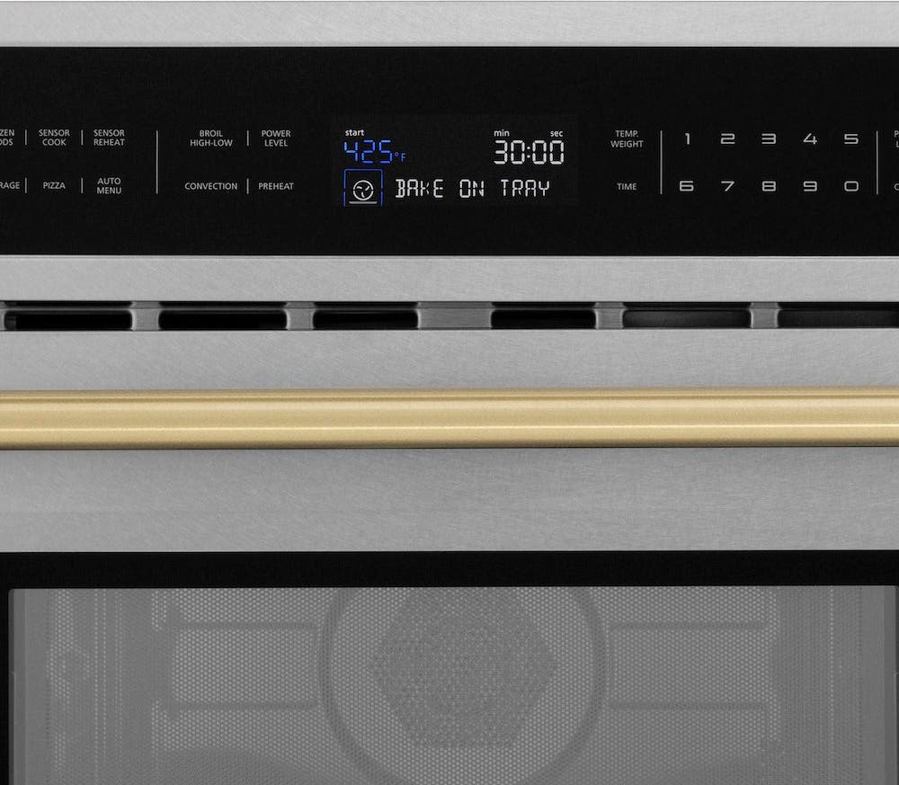 Zline MWOZ30SSCB Fingerprint Resistant Stainless Steel And Champagn...