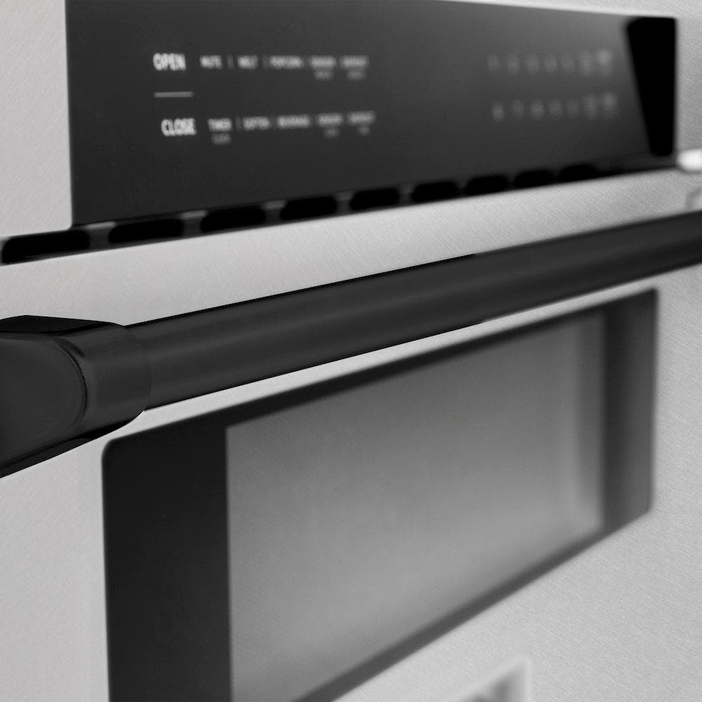 Zline MWDZ30SSMB Durasnow Stainless Steel With Matte Black Accents