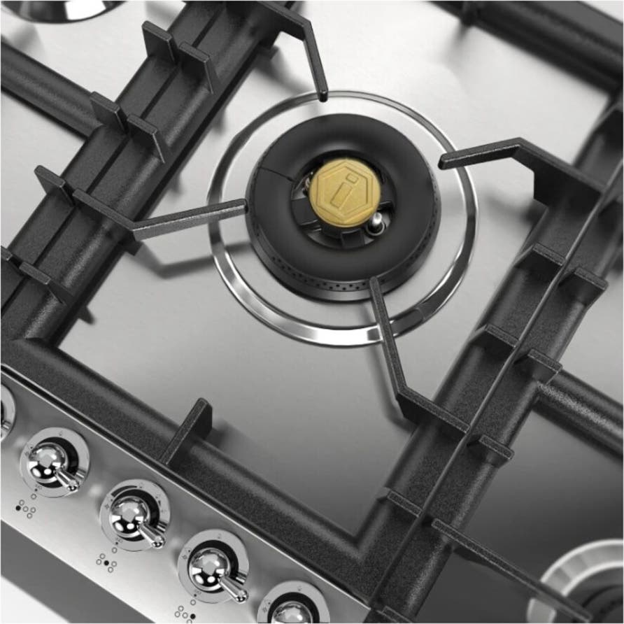 Ilve UHCPT95NSSC Stainless Steel With Chrome Trim, Natural Gas
