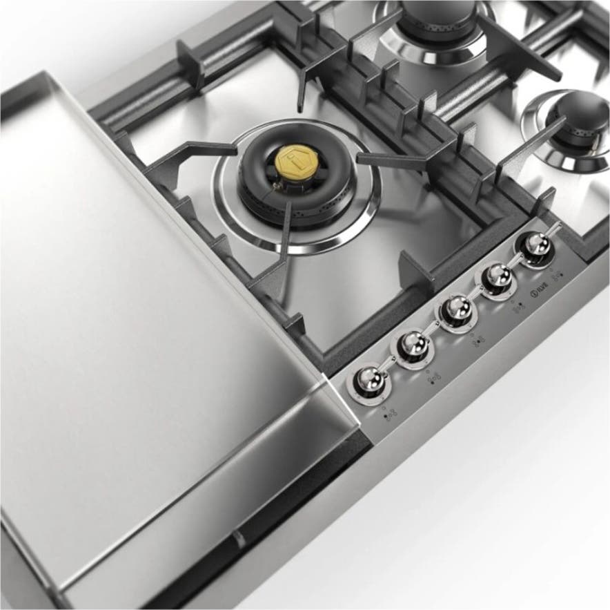 Ilve UHCPT95FNSSC Stainless Steel With Chrome Trim, Natural Gas