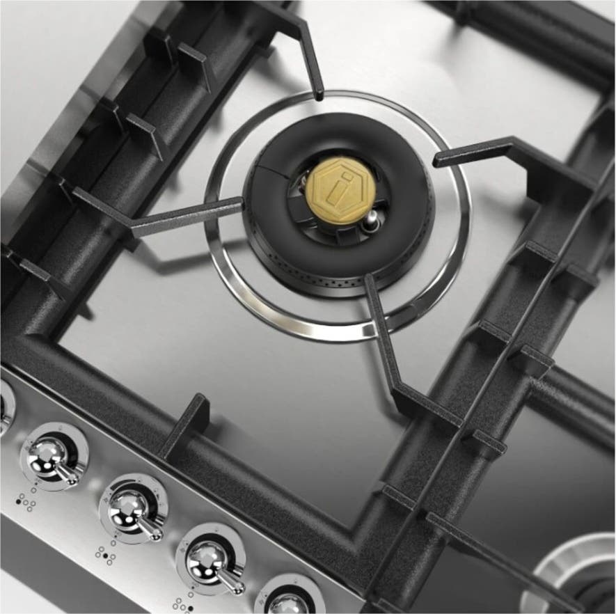 Ilve UHCPT95FNSSC Stainless Steel With Chrome Trim, Natural Gas