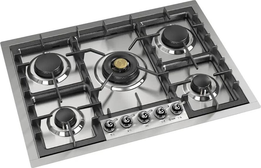 Ilve UHCPT75NSSC Stainless Steel With Chrome Trim, Natural Gas