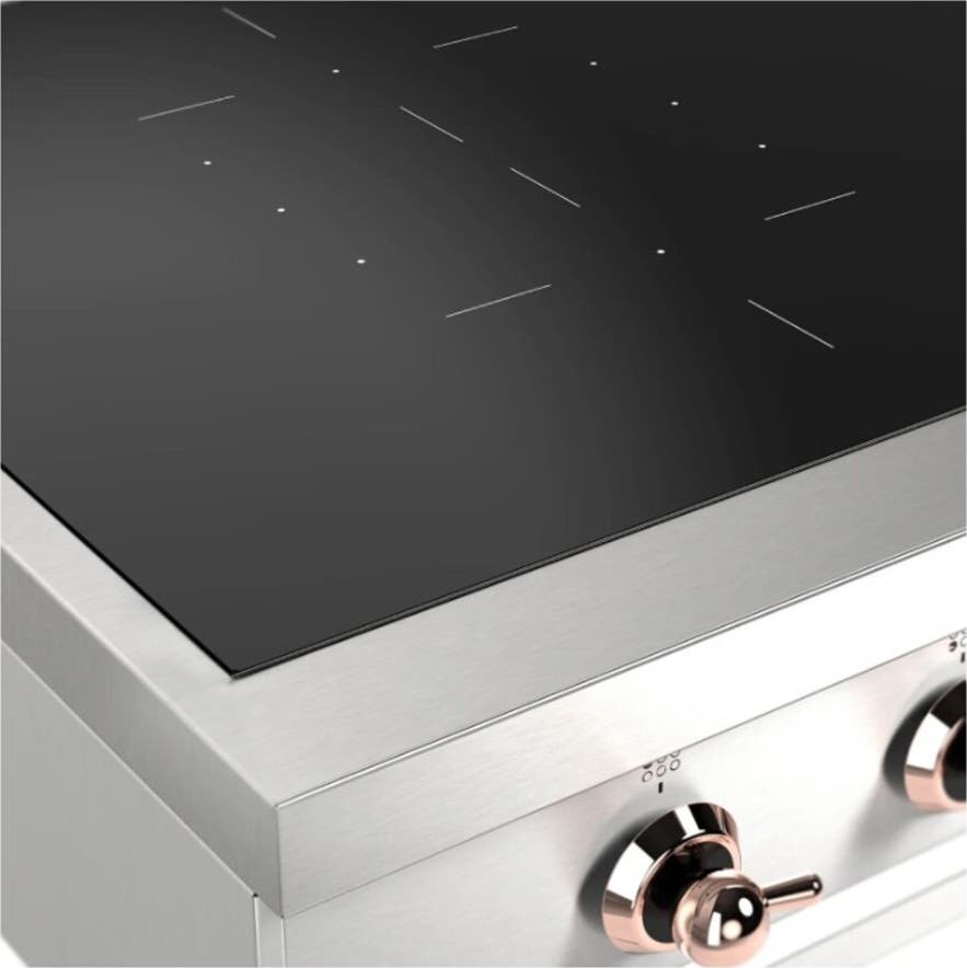 Ilve UHCPI486NSSP Stainless Steel With Copper Trim