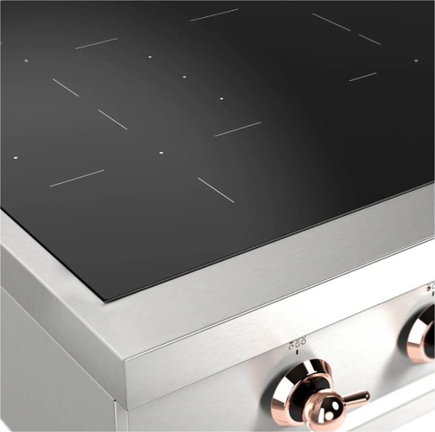 Ilve UHCPI366NSSP Stainless Steel With Copper Trim