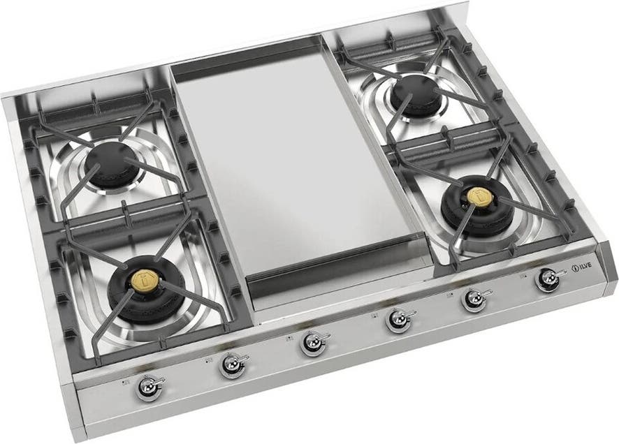 Ilve UHCP965FNSSC Stainless Steel With Copper Trim, Natural Gas