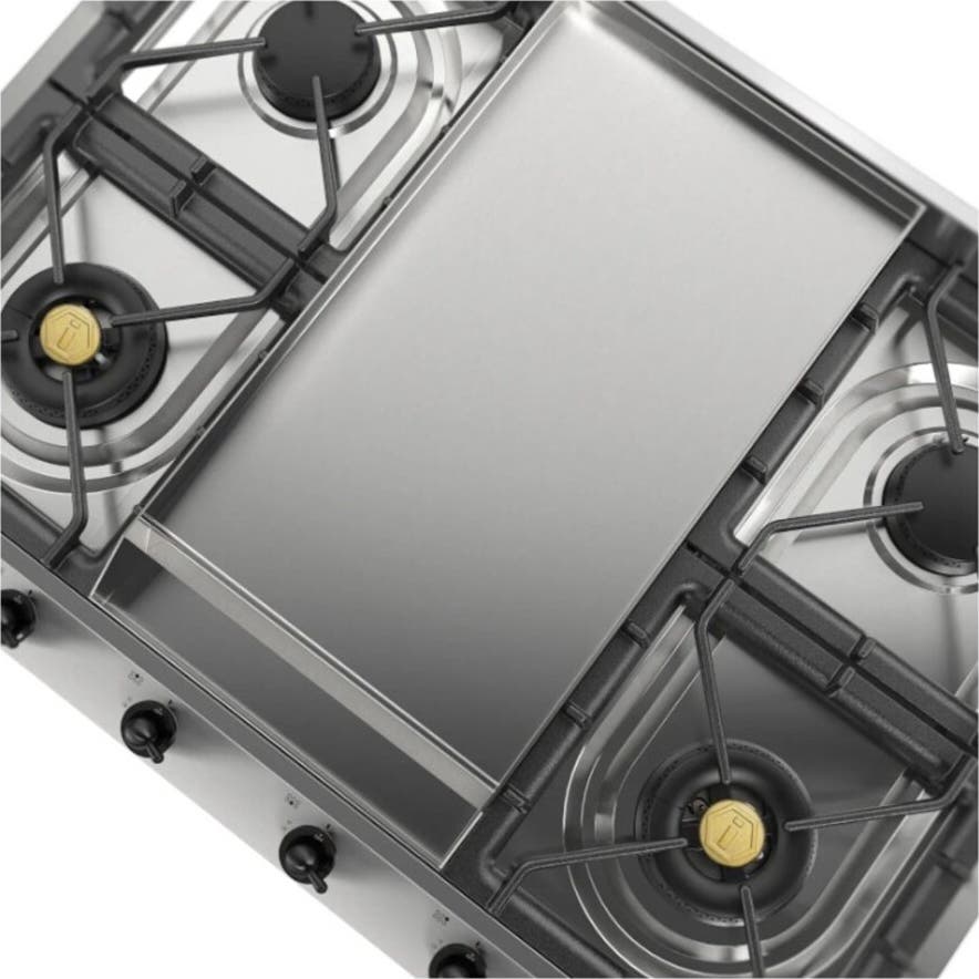 Ilve UHCP965FNSSB Stainless Steel With Burnished Trim, Natural Gas