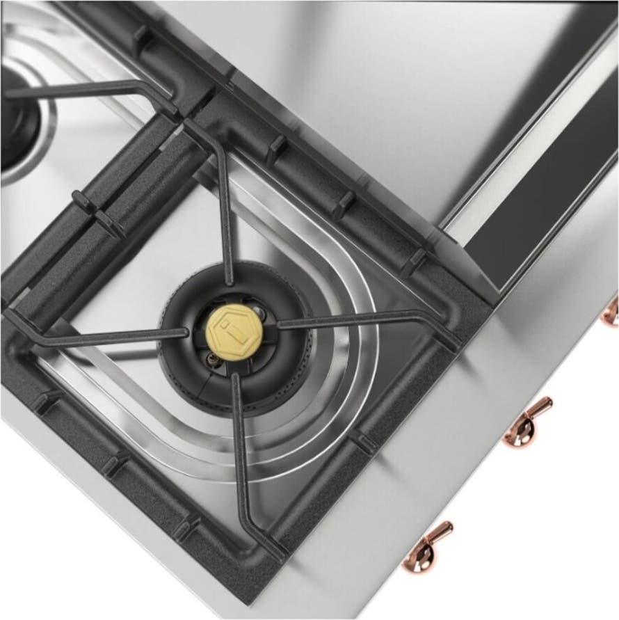 Ilve UHCP48FNSSPLP Stainless Steel With Copper Trim, Liquid Propane