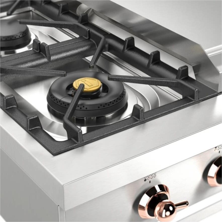 Ilve UHCP48FNSSP Stainless Steel With Copper Trim, Natural Gas