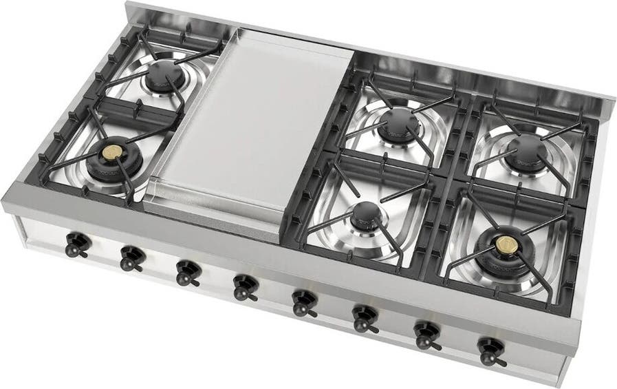 Ilve UHCP48FNSSBLP Stainless Steel With Burnished Trim, Liquid Propan...