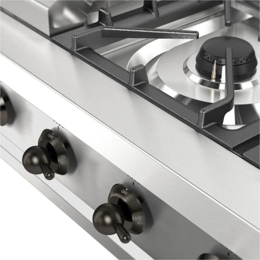 Ilve UHCP48FNSSBLP Stainless Steel With Burnished Trim, Liquid Propan...