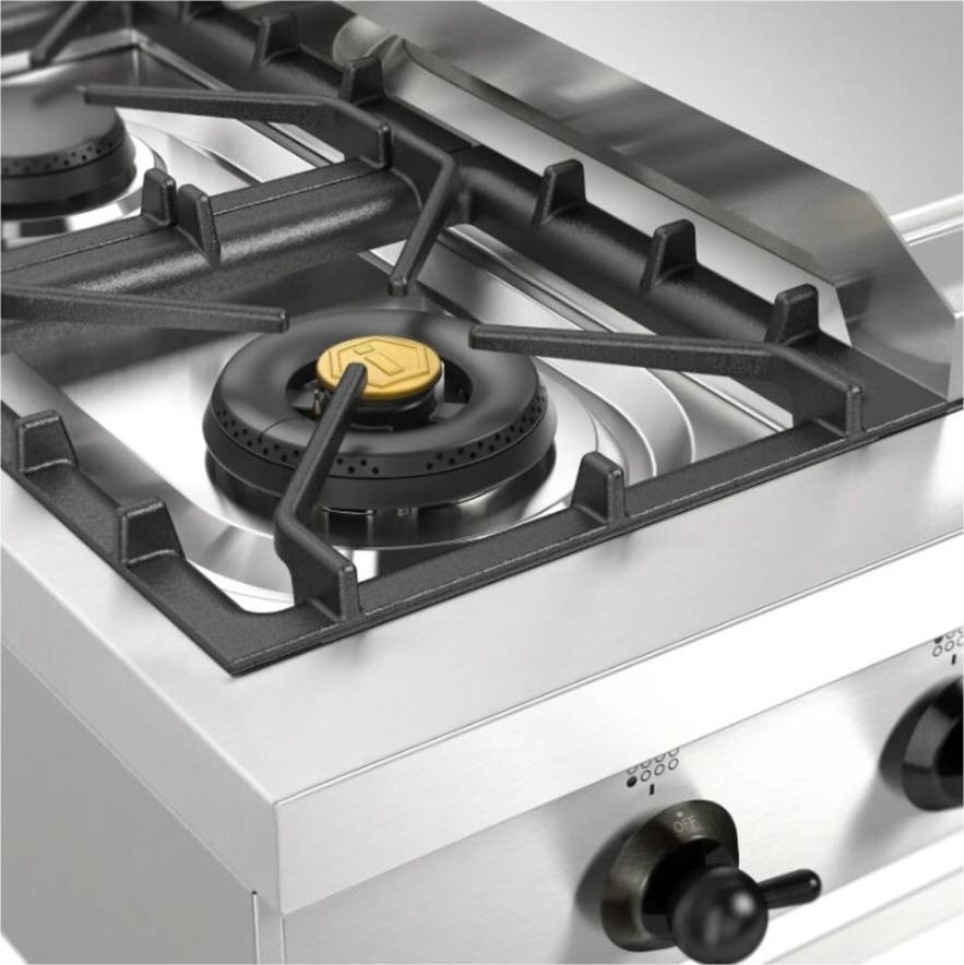 Ilve UHCP48FNSSB Stainless Steel With Burnished Trim, Natural Gas