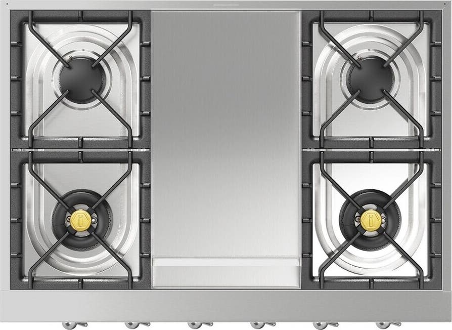Ilve UHCP36FNSSC Stainless Steel With Chrome Trim, Natural Gas